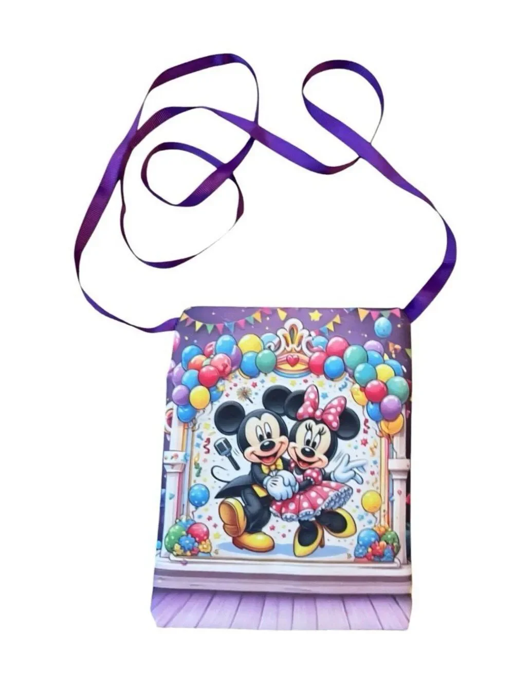 Little Girls Toddler Minnie and Mickey Mouse Canvas Crossbody & Coin Bag Lot 3